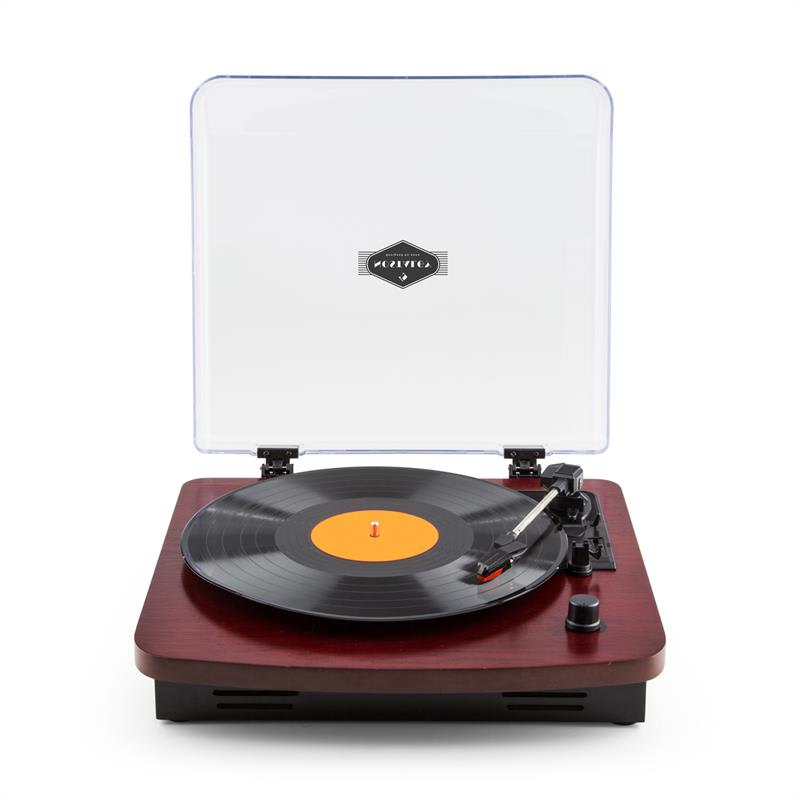 Auna TT370, čerešňa, retro gramofón, integrovaný reproduktor, USB, MP3, AUX