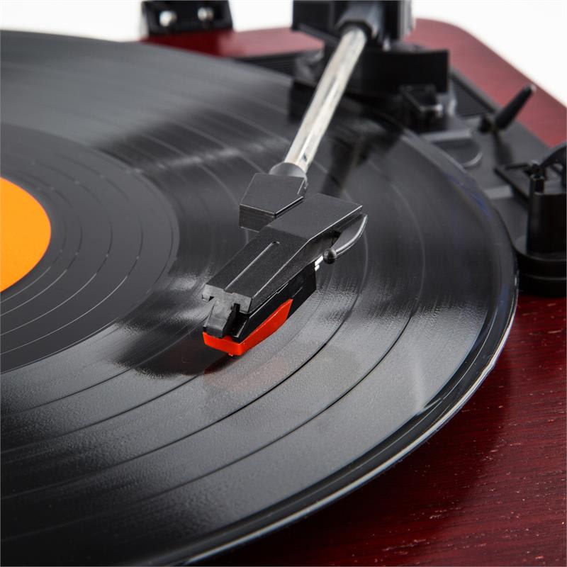 Auna TT370, čerešňa, retro gramofón, integrovaný reproduktor, USB, MP3, AUX – Obrázok 4
