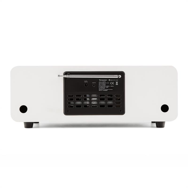 Auna Melodia CD, biele, DAB+/FM stolové rádio, CD prehrávač, bluetooth, alarm, opakované budenie – Obrázok 2