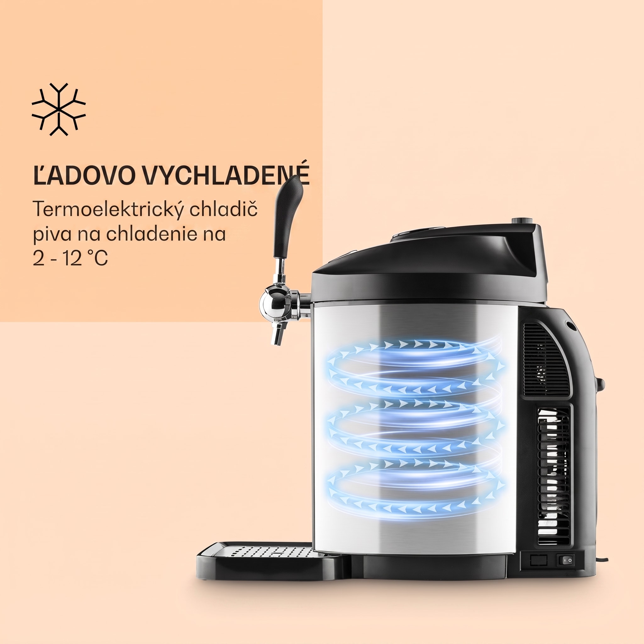 Klarstein Skal, výčapné zariadenie, chladenie piva, 5 l súdok, CO2, nehrdzavejúca oceľ – Obrázok 4