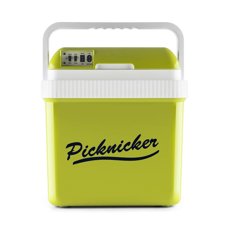Klarstein Big Picknicker, termo chladiaci box, A++, AC/DC, auto, 24 l, zelený – Obrázok 2