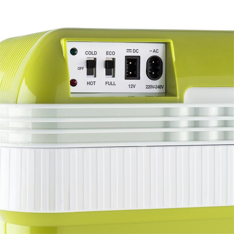 Klarstein Big Picknicker, termo chladiaci box, A++, AC/DC, auto, 24 l, zelený – Obrázok 4