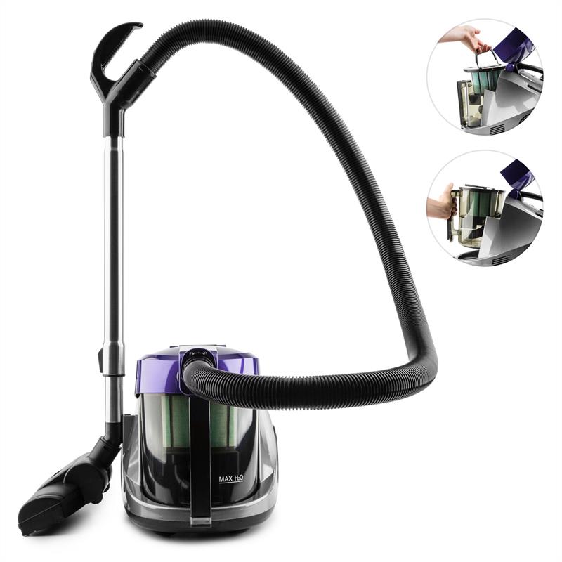 OneConcept Aquapura, fialový, vodný vysávač, mokré/suché vysávanie, HEPA filter – Obrázok 2