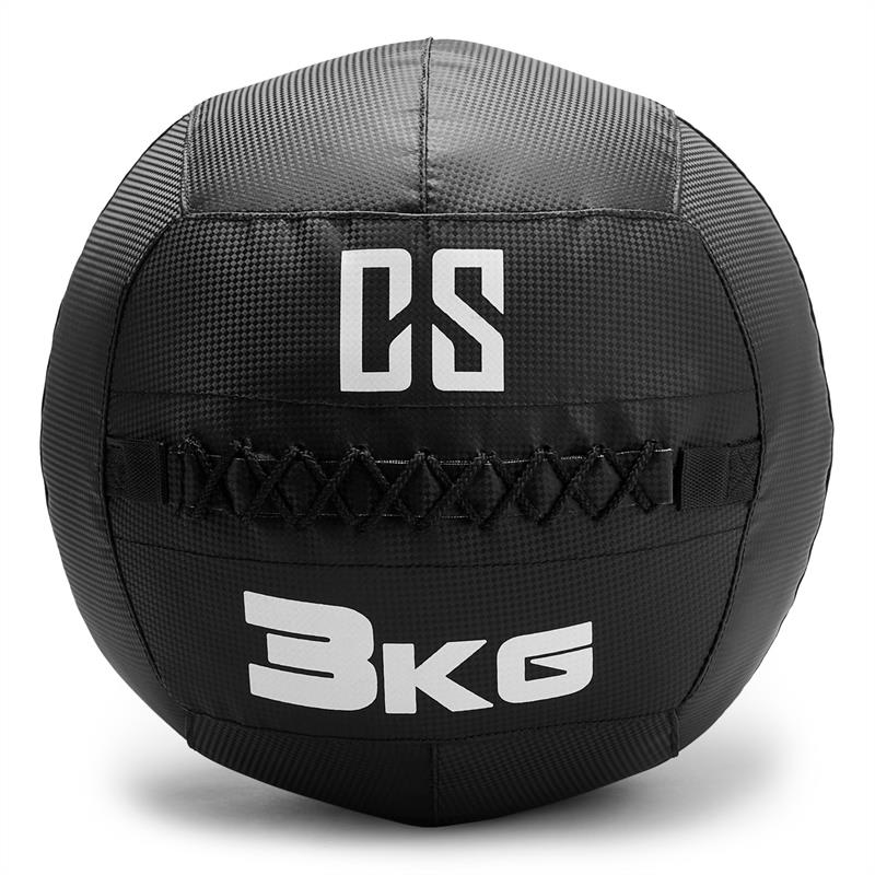 Capital Sports Bravor Wall Ball medicinbal PVC dvojité švy 3kg čierna farba