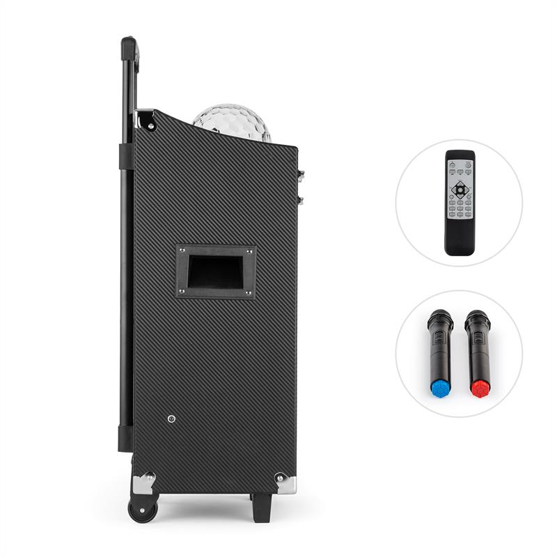 Auna DisGo Box 100, 100 W RMS, mobilný DJ reproduktor s disko svetlom, bluetooth, USB – Obrázok 3