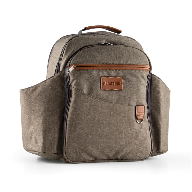 Klarstein Halford, piknikový ruksak, 4 osoby, príbor z ušľachtilej ocele 430, polyester – Obrázok 3