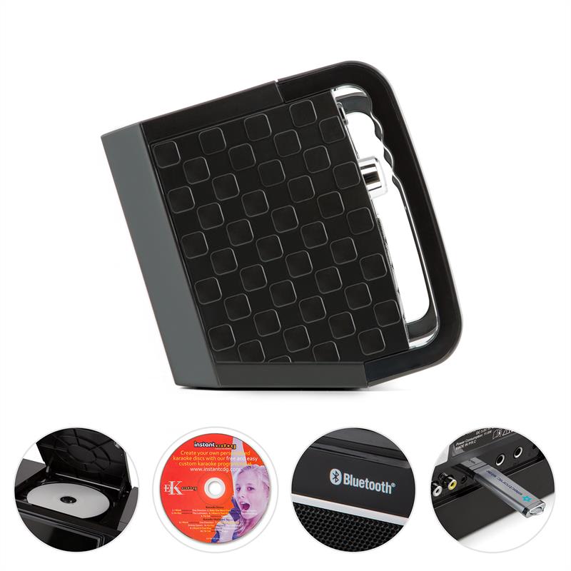 Auna DiscoFever Bluetooth karaoke zariadenie LED 7'' TFT displej CD USB – Obrázok 3