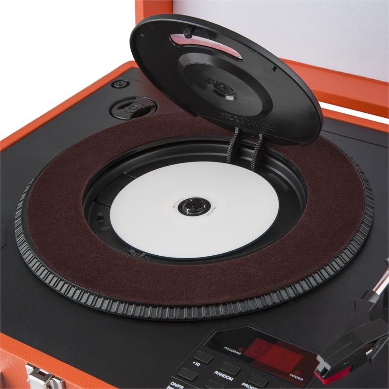 Auna Peggy Sue OR prenosný retro gramofón, CD USB SD, oranžová farba – Obrázok 4