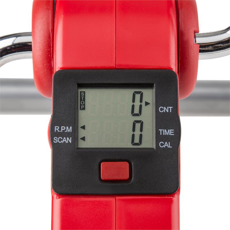 KLARFIT Continus Pro Mini Bike, pedálový prístroj na cvičenie, displej, sklápací, červená farba – Obrázok 3