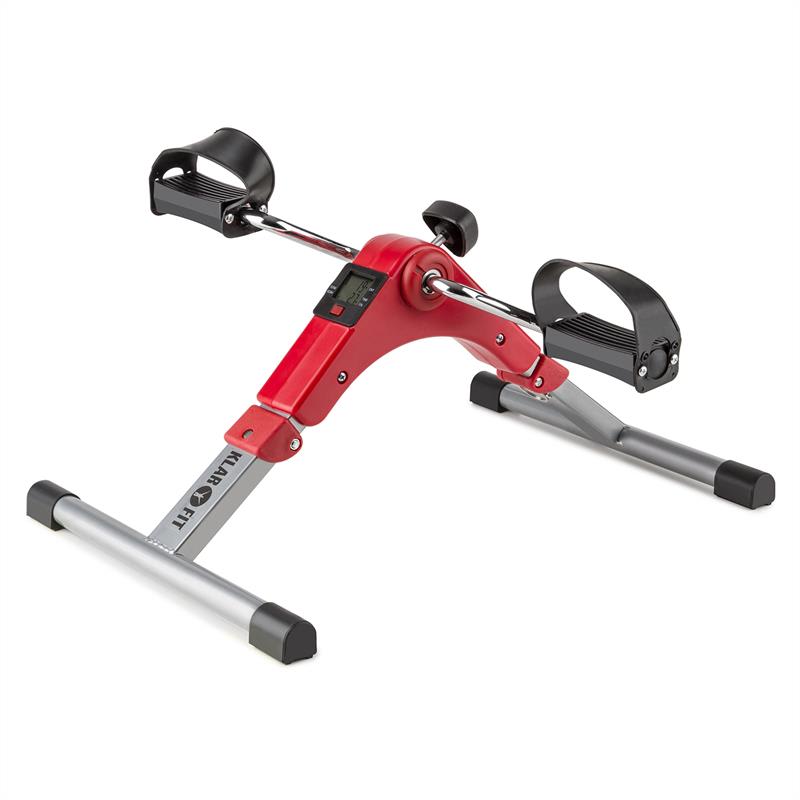 KLARFIT Continus Pro Mini Bike, pedálový prístroj na cvičenie, displej, sklápací, červená farba – Obrázok 4