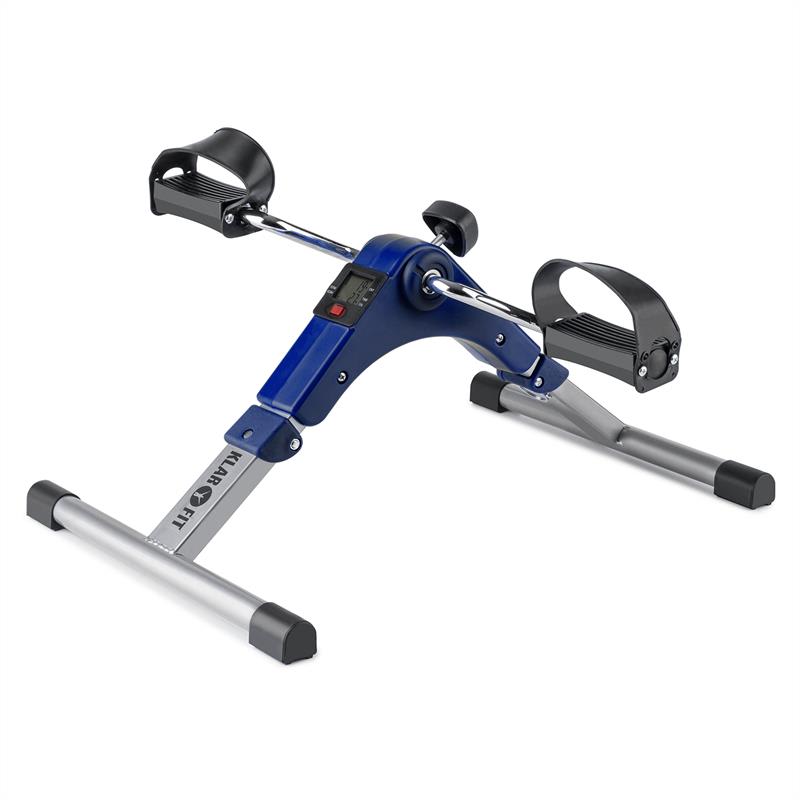 KLARFIT Continus Pro Mini Bike, pedálový prístroj na cvičenie, displej, sklápací, modrá farba – Obrázok 4