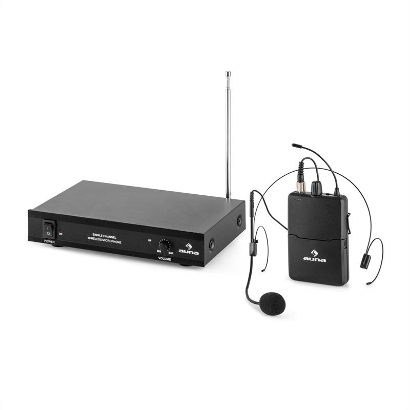 Auna Pro VHF-1-HS 1-kanálová VHF mikrofónová sada headset 50m – Obrázok 4