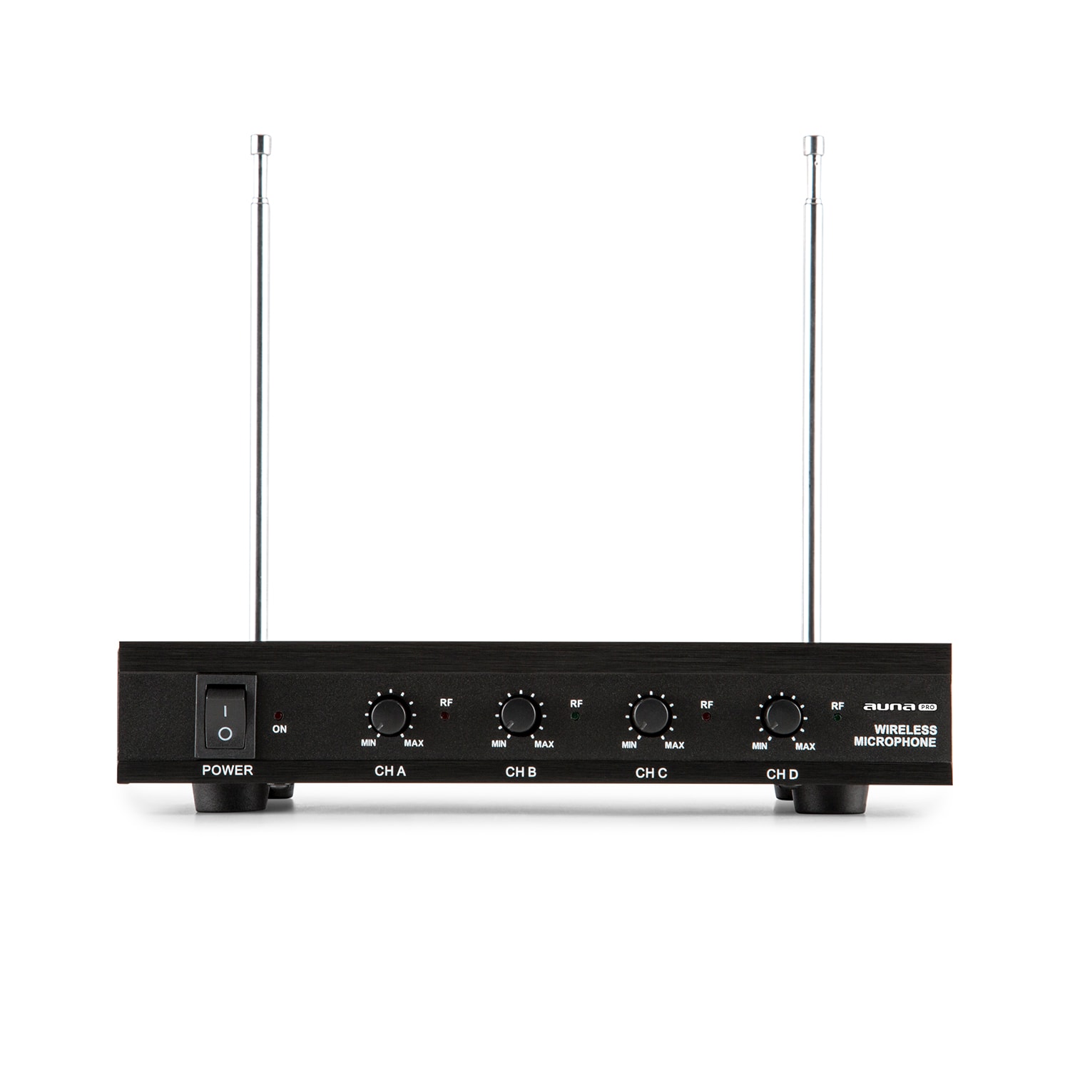 Auna Pro VHF-4-H 4-kanálová VHF mikrofónová sada 4x ručný mikrofón 50m