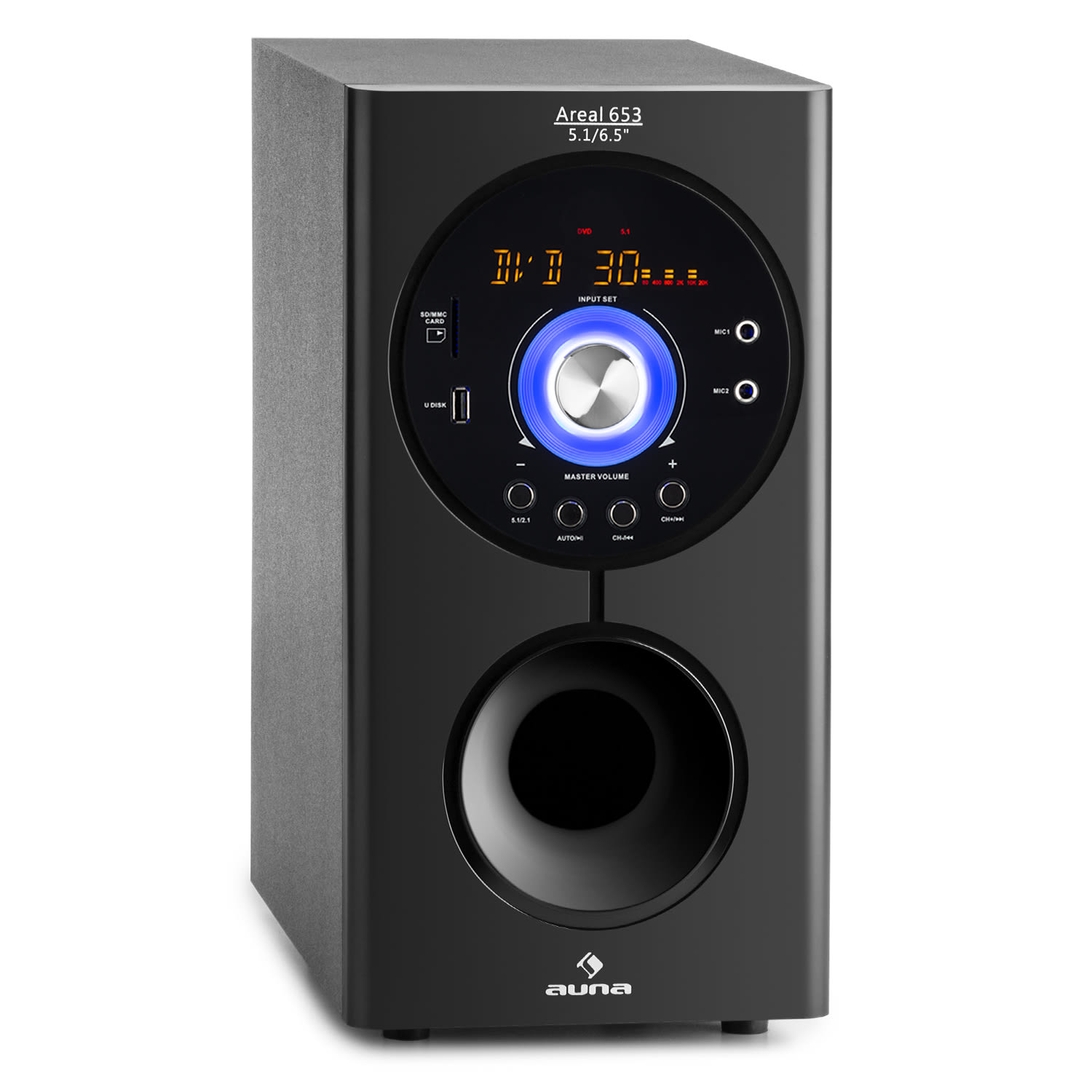 Auna Areal 653 5.1-kanálový surround systém 145W RMS bluetooth USB SD AUX – Obrázok 3