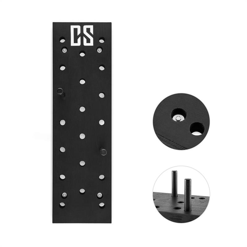 Capital Sports Pegstar Pegboard, doska na zhyby, 102 x 30 x 3,8 cm, čierna – Obrázok 2