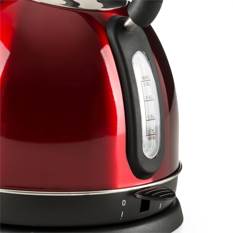 Klarstein Teatime varič na vodu čajová kanvica 1850-2200 W 1,8 l ušľachtilá oceľ rubínovo červená – Obrázok 3