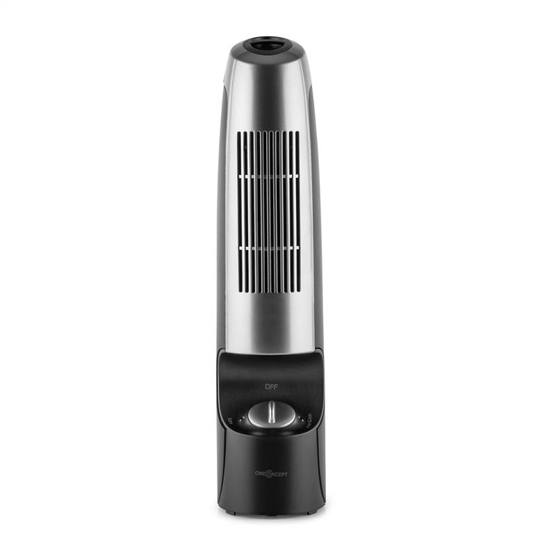OneConcept St. Oberholz 2G, mini ionizátor a ventilátor, čierna/strieborná