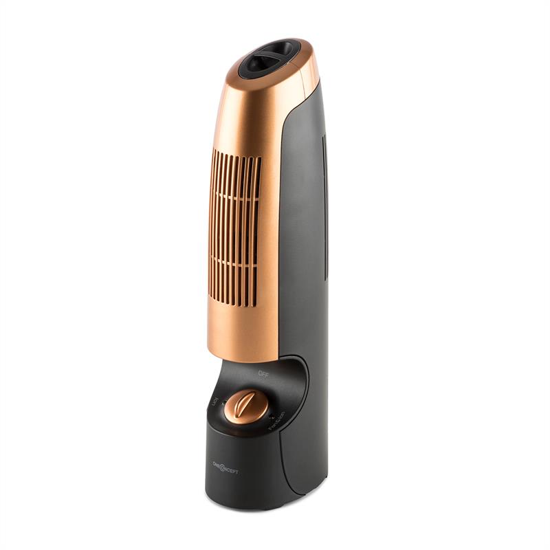 OneConcept St. Oberholz 2G, mini ionizátor a ventilátor, čierna/medená – Obrázok 3
