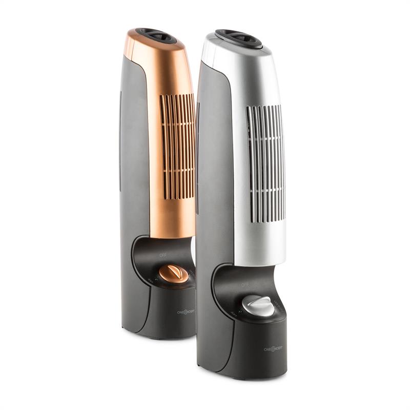 OneConcept St. Oberholz 2G, mini ionizátor a ventilátor, čierna/medená – Obrázok 4