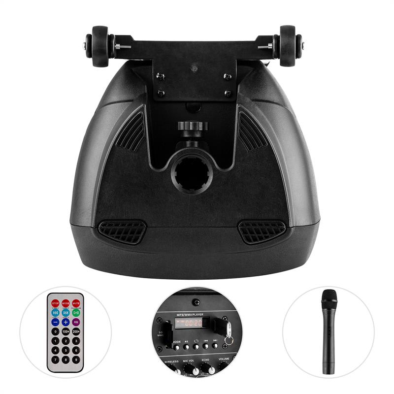 Ibiza HYBRID10VHF-BT, 400 W, aktívny PA reproduktor, bluetooth, USB, SD, VKV (VHF) – Obrázok 3
