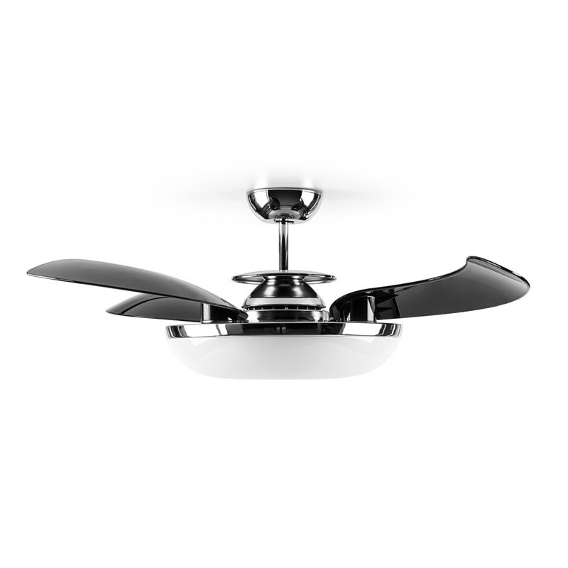Klarstein Magnolia, stropný ventilátor, stropné svietidlo, 4-krídlový rotor Ø 117 cm/46", 95 W – Obrázok 4
