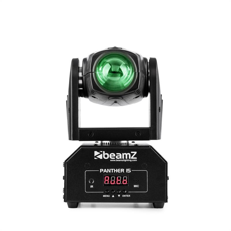 Beamz Panther 15 Pocket, otočná hlavica pre svetelné efekty, 4 v 1 CREE LED diódy, 10 W