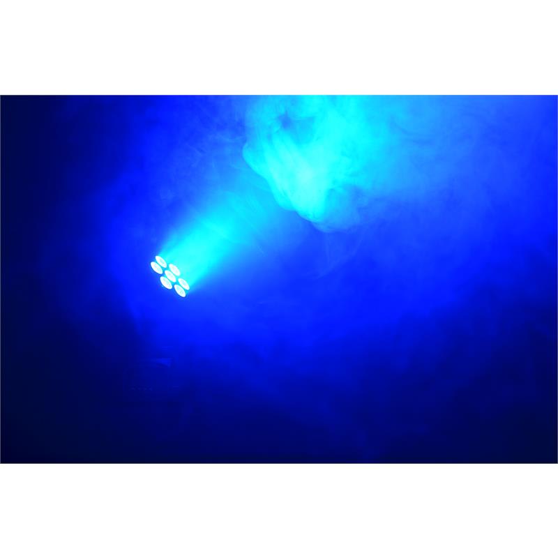 Beamz MHL-74, biela, otočná hlava, pohyblivá hlavica, Moving Head, 7 x 10 W, DMX, RGBW – Obrázok 2