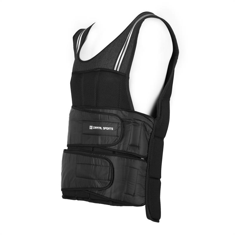 Capital Sports Vestpro 20, záťažová vesta s 20 kg závažiami, celkom 38 závaží – Obrázok 3