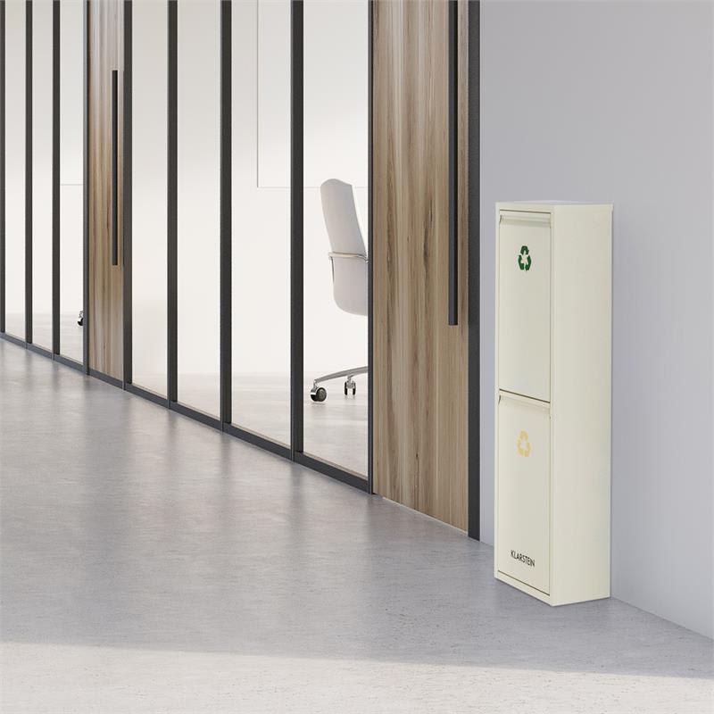 Klarstein Ordnungshütter 2, 30 l, krémovo-béžová, box na triedený odpad, 2 x 15 l – Obrázok 4