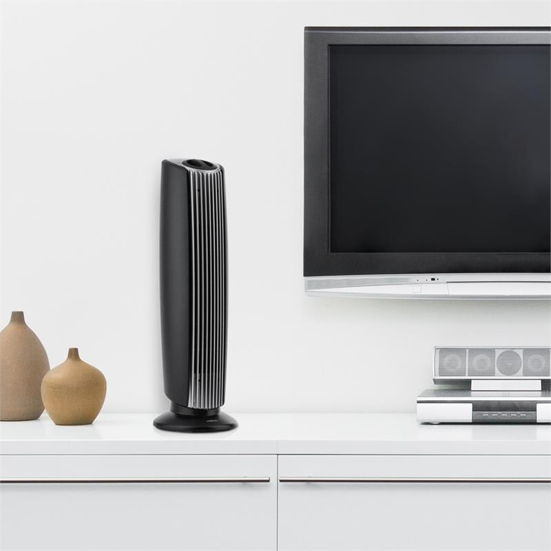 OneConcept St. Oberholz XL, čistička vzduchu 3-v-1, ionizátor, ozón, 18", čierna/strieborná