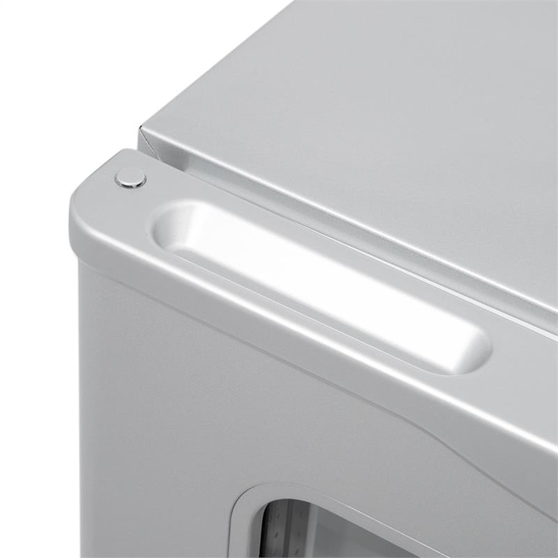 Klarstein Winehouse minibar, 17 litrov, 60 W, trieda A++, 38 dB, sklené dvere, strieborná farba – Obrázok 3