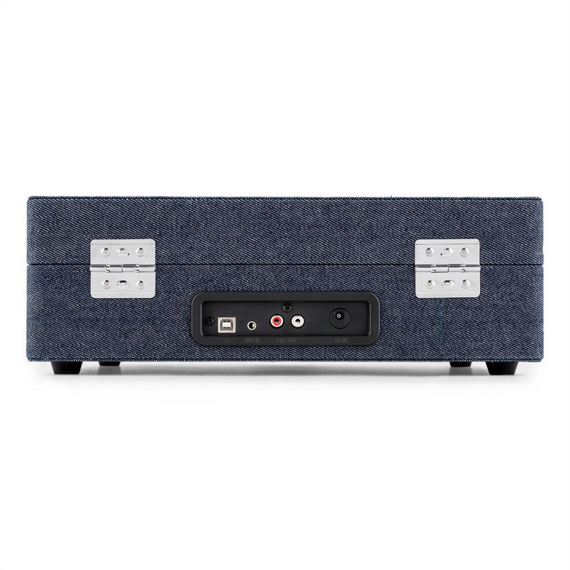 Auna Peggy Sue, retro gramofón, LP platne, USB, džínsový denim – Obrázok 2