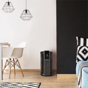 Klarstein Datscha Digital, elektrický ohrievač, 360°, termostat, diaľkový ovládač, časovač, 2200 W, čierny