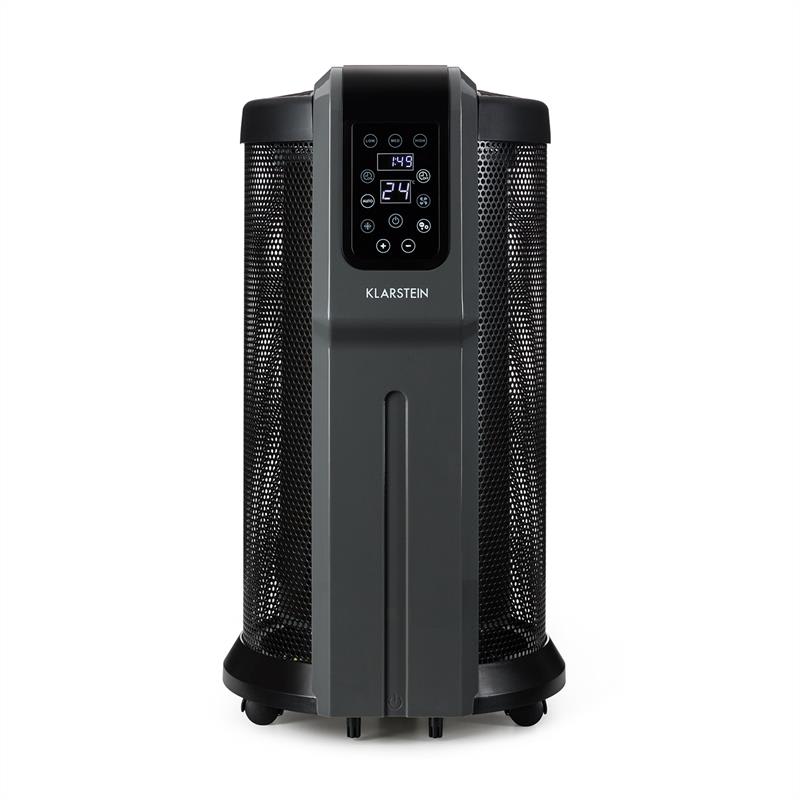 Klarstein Datscha Digital, elektrický ohrievač, 360°, termostat, diaľkový ovládač, časovač, 2200 W, čierny – Obrázok 2