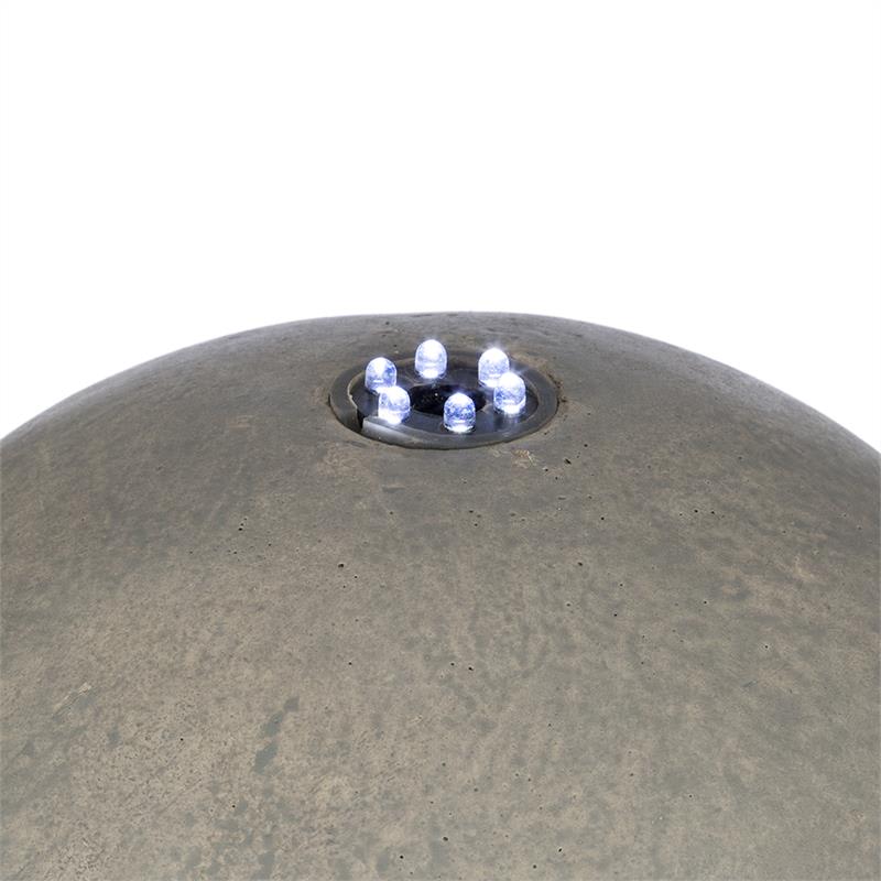 Blumfeldt Trafalgar záhradná fontána 1,5 m LED, sklolaminát-cement, 4,5 kg dekoratívne kamene – Obrázok 3