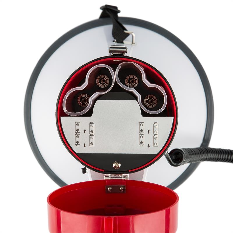 Auna MEGA080USB, megafón, 80 W, MP3 prehrávač, USB, nahrávanie, dosah 700 m, červený