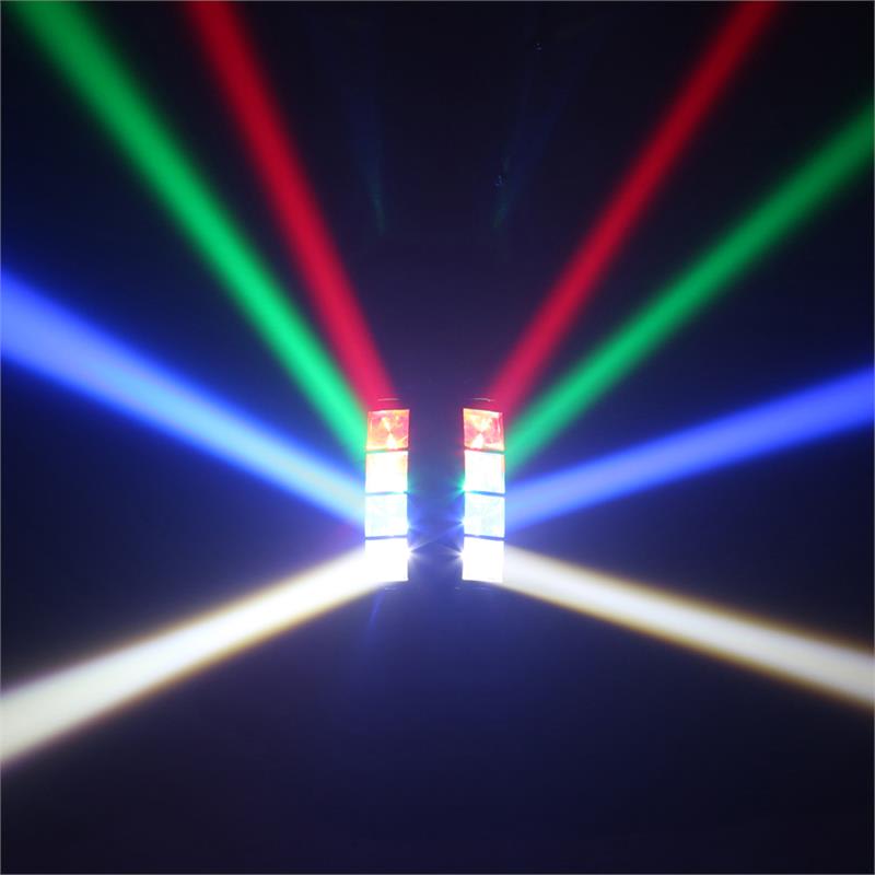 Beamz MHL820, 24 W, lištový svetelný efekt s dvojitými lúčmi, 8 x 3 W RGBW LED, DMX, infračervený diaľkový ovládač – Obrázok 3