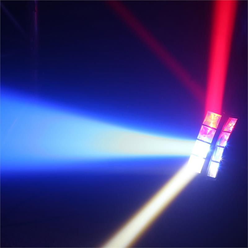 Beamz MHL820, 24 W, lištový svetelný efekt s dvojitými lúčmi, 8 x 3 W RGBW LED, DMX, infračervený diaľkový ovládač – Obrázok 4
