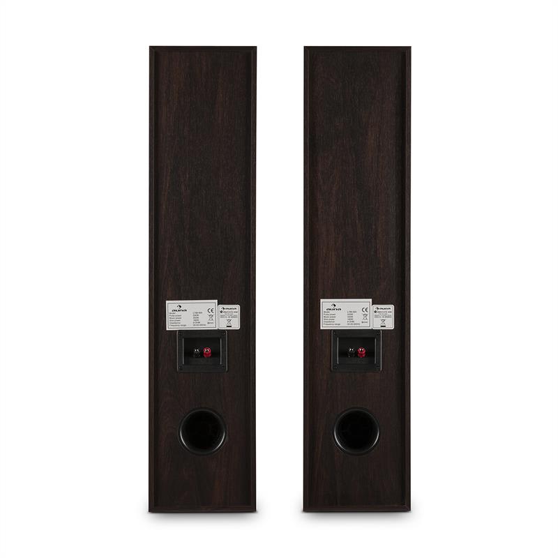 Auna L766 3-cestné basreflexné HiFi reproduktory, pár, vlašský orech – Obrázok 3