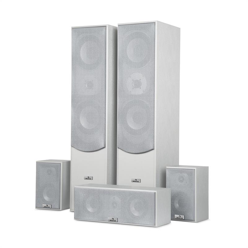 Auna Surround reproduktory set domáce kino 335W RMS strieborný – Obrázok 4