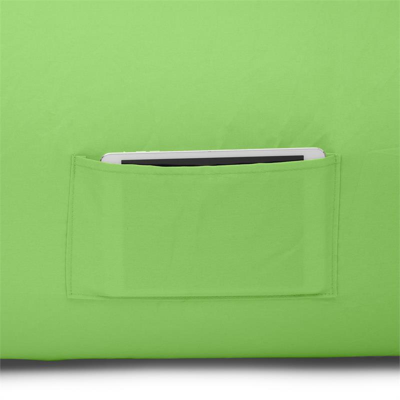 Blumfeldt Airlounge, nafukovacia sedačka, 90 x 80 x 150 cm, ruksak, prateľná, polyester, zelená – Obrázok 3