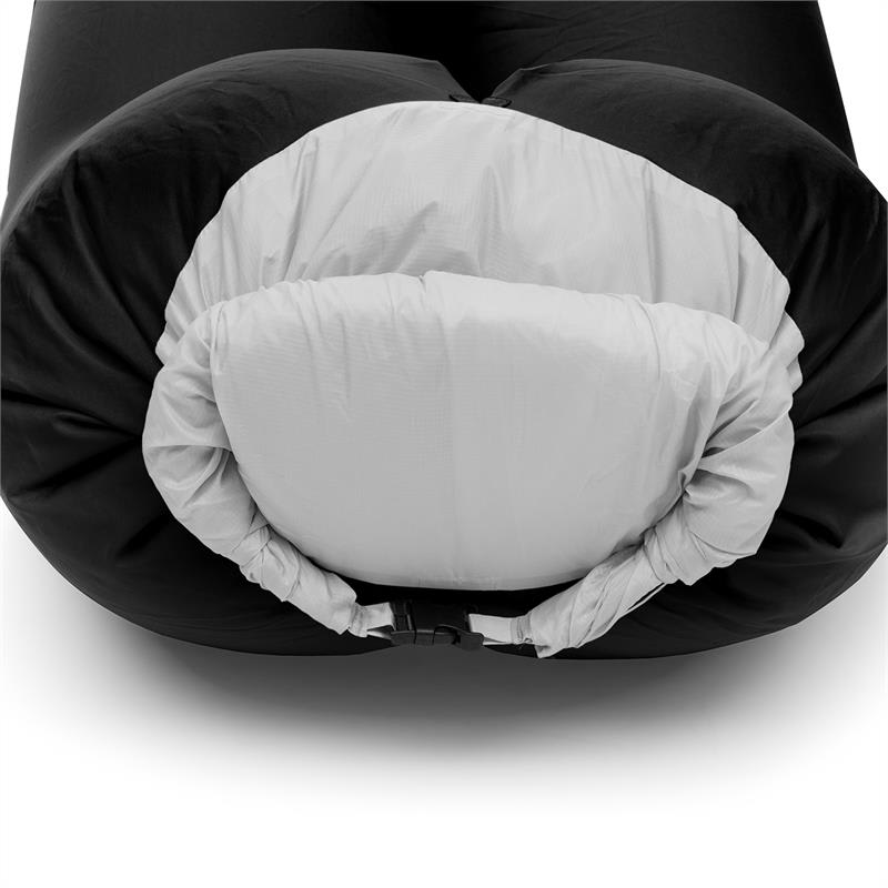 Blumfeldt Airchair, nafukovacie kreslo, 80 x 80 x 100 cm, ruksak, prateľné, polyester, čierne – Obrázok 4