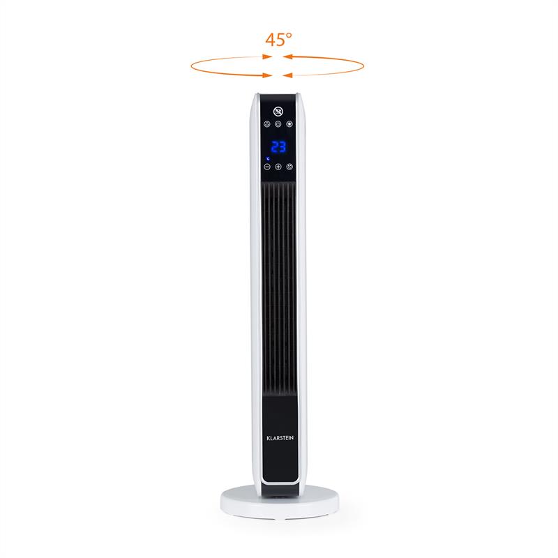 Klarstein Hightower Heat, teplovzdušný ventilátor, 2200 W, keramický, stĺpový, termostat, 49 °C, biely – Obrázok 2