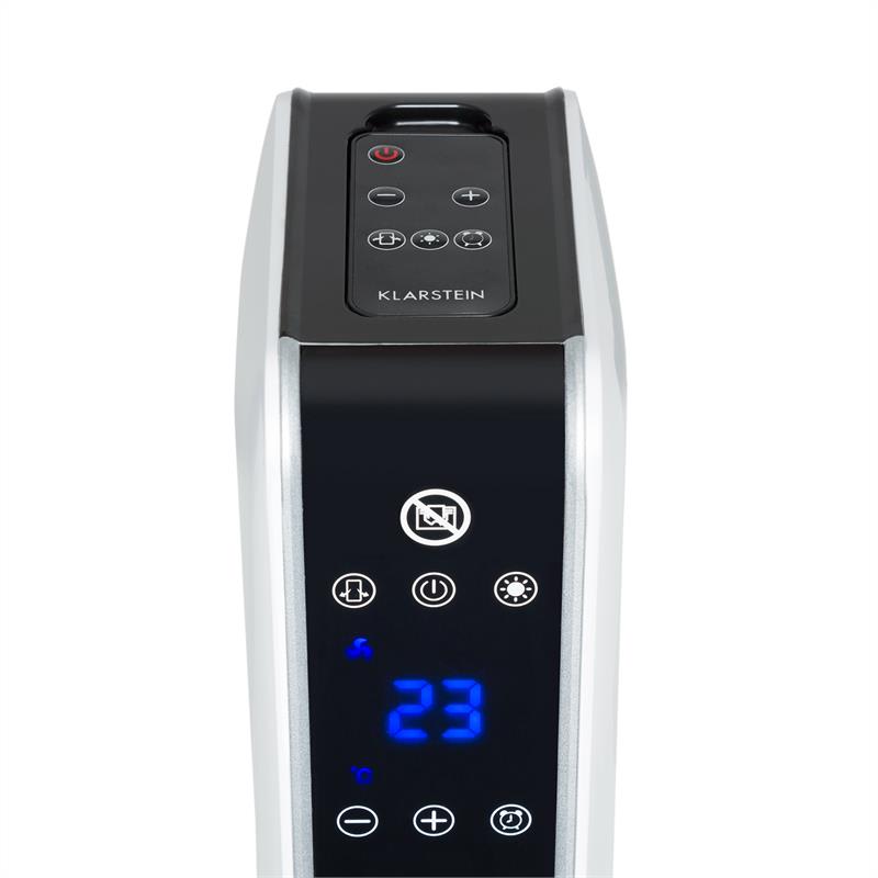 Klarstein Hightower Heat, teplovzdušný ventilátor, 2200 W, keramický, stĺpový, termostat, 49 °C, biely – Obrázok 4