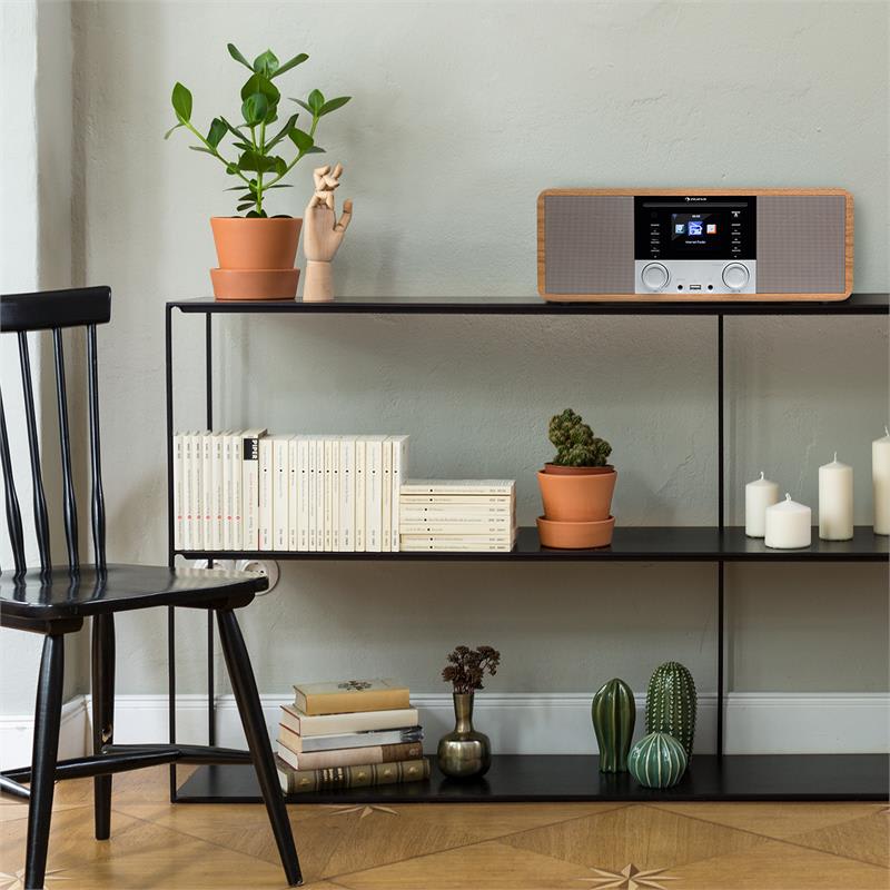 Auna IR-190, internetové rádio, CD prehrávač, WiFi, UPnP, USB, diaľkový ovládač, orech – Obrázok 2