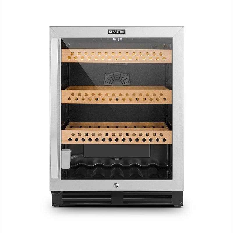 Klarstein El Presidente 127, humidor, 127 l, sklené dvierka, dotykový ovládací panel, nerezová oceľ – Obrázok 2