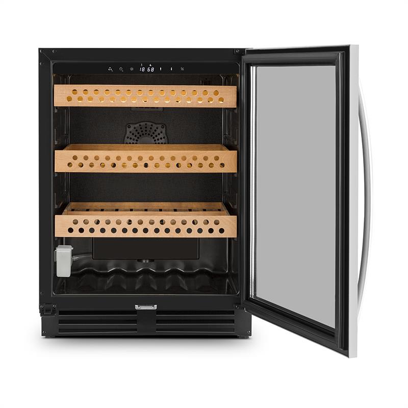 Klarstein El Presidente 127, humidor, 127 l, sklené dvierka, dotykový ovládací panel, nerezová oceľ – Obrázok 3