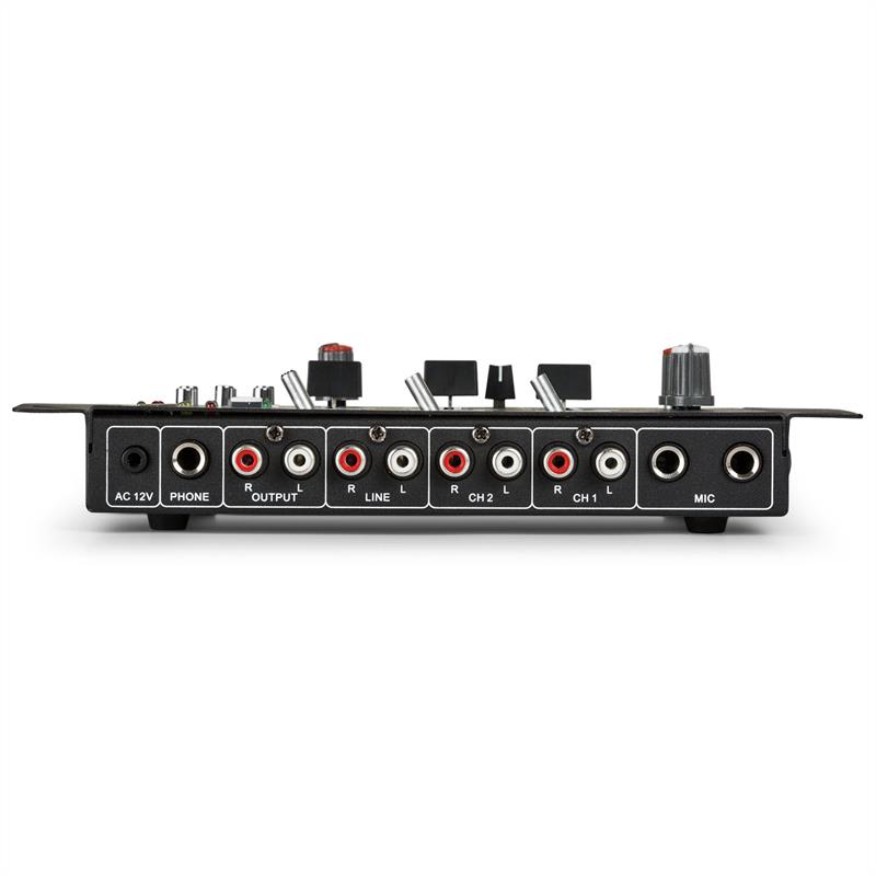 Auna Pro DJ-21 DJ-mixér mixážny pult, USB, čierna farba – Obrázok 2