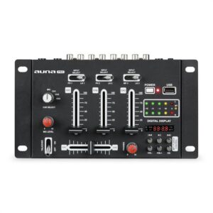 Auna Pro DJ-21 BT DJ-mixér mixážny pult, bluetooth, USB, čierna farba