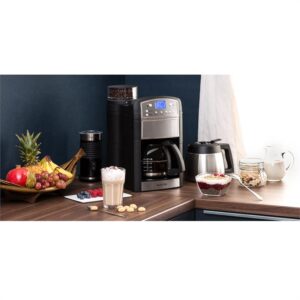 Klarstein Aromatica Set kávovar, mlynček, sklená kanvica/termoska, ušľachtilá oceľ